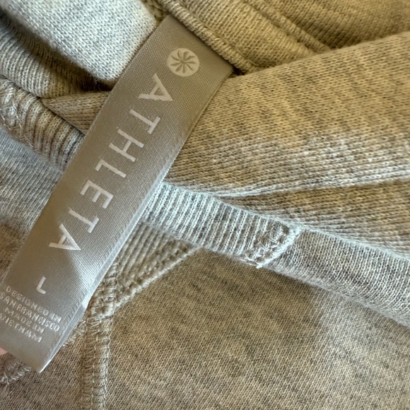 Athleta Heather Gray Hoodie with Open Back Detail - Picture 5 of 5